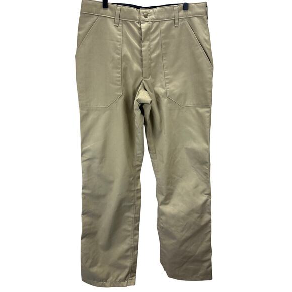 Vintage 70s LL Bean Gore-Tex Nylon Pants Men’s Size 35 Khaki Made In USA - Picture 1 of 6